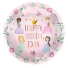 Prinsesse Happy Birthday Folieballon Lyserød