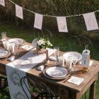 Just Married Flagguirlande Hvid/Rosaguld