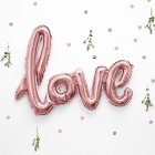 Love Folieballon Rosaguld