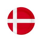 Danmark Paptallerkener Rød/Hvid