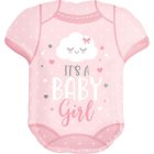 It’s a Baby Girl Folieballon Babybody Lyserød