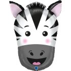Zebra Hoved Folieballon