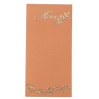 Kviste Menukort Terracotta/Guld