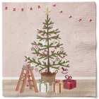 Christmas Holidays Servietter Pink