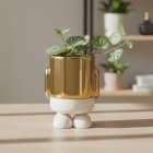 Mini Blomstervase Mr. Standy Guld Keramik