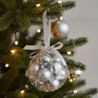 Mini Julekugler I Julekugle Sølv