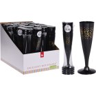 Champagneglas Sort/Guld