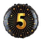 5 Års Golden Celebrations Folieballon
