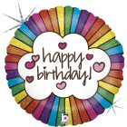 Happy Birthday Regnbue Folieballon