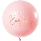 Kæmpe Ballon Happy Birthday Lush Blush