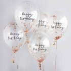 Happy Birthday Konfetti Balloner Rosaguld