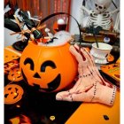 Halloween Græskar Slikspand Med Lys Og Lyd