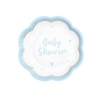 Baby Shower Paptallerkener Lyseblå