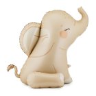 Siddende Elefant Folieballon Beige
