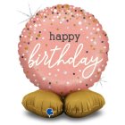 Happy Birthday Stående Folieballon Rose Gold