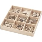 Sommerfugl Dekorationsfigurer Træ Beige
