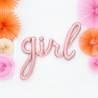 Girl Folieballon Rosaguld