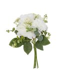 Kunstig Blomsterbuket Hvid/Grøn