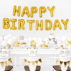 Happy Birthday Folieballoner Guld