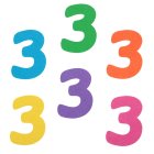 3 Års Fødselsdag Bordpynt Multi