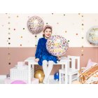 Rund Happy Birthday Blomstret Folieballon