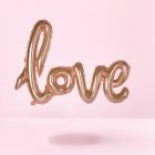 Love Folieballon Rosaguld