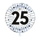 25 Års Folieballon Sølv