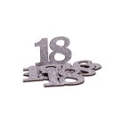 18 Års Bordkonfetti Sølv