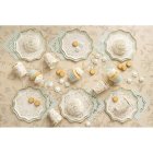Blomster Paptallerkener Beige