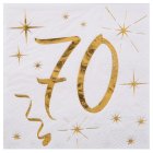 70 Års Servietter Guld