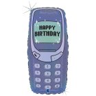 Retro Telefon Happy Birthday Folieballon
