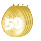 50 Års Balloner Guld