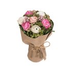 Kunstig Rosebuket Hvid/Rosa
