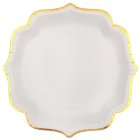 Guldkant Scallop Paptallerkener