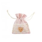 Blonde Babyshower Stofpose Lyserød