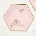 Tallerkener med Blade Sart Rosa