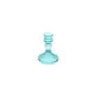 Antik Glas Lysestage Lyseblå