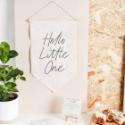 Hello Little One Canvasskilt Med Kort