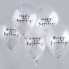 Happy Birthday Konfetti Balloner Iriserende