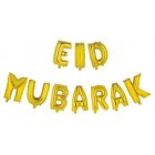 Eid Mubarak Folieballoner Guld