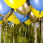 Premium Ballonloft Gul/Blå/Guld
