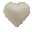 Hjerte Folieballon Creme Latte
