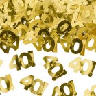40 Års Konfetti Guld
