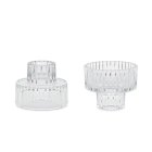 2-i-1 Glas Lysestager