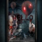 Horror Clown Vinduesklistermærke