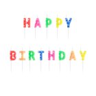 Happy Birthday Kagelys Multifarvet