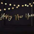 Happy New Year Guirlande Guld