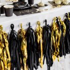 Kvast Guirlande Sort/Guld