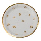 Babyfødder Paptallerkener Hvid/Guld