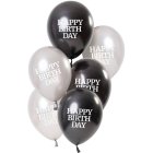 Ballonbuket Happy Birthday Glossy Matt Black